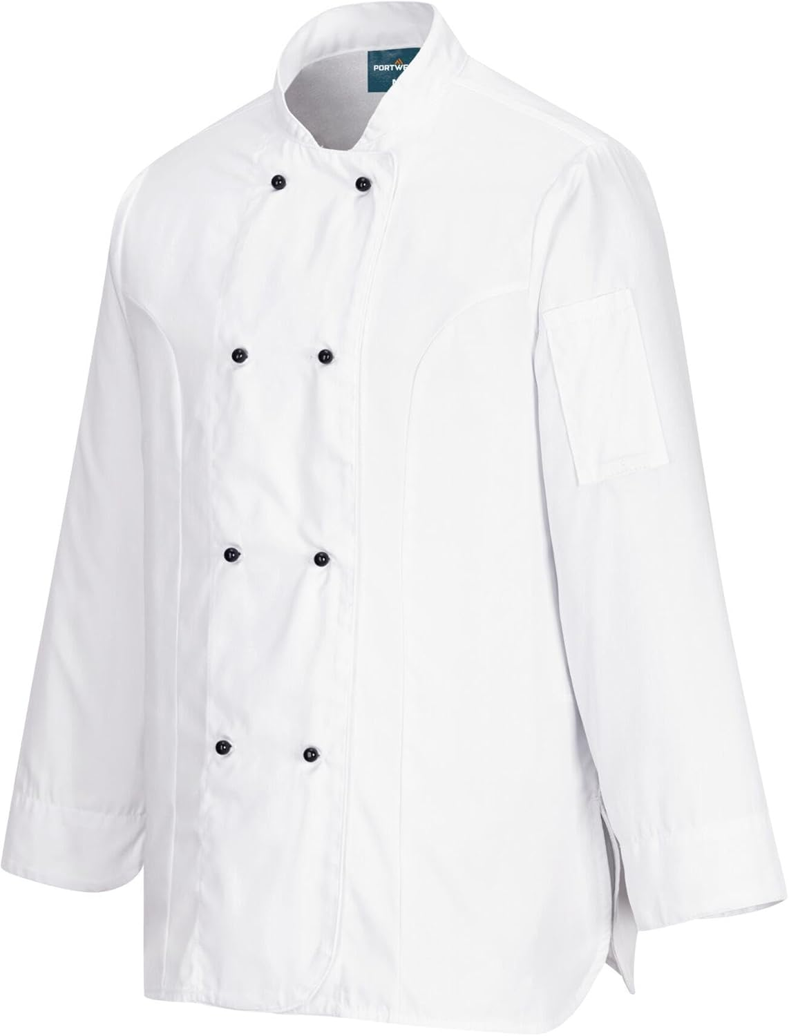 Portwest Womens Rachel Ladies Long Sleeve Chefs Jacket, White, X-Small image number 5