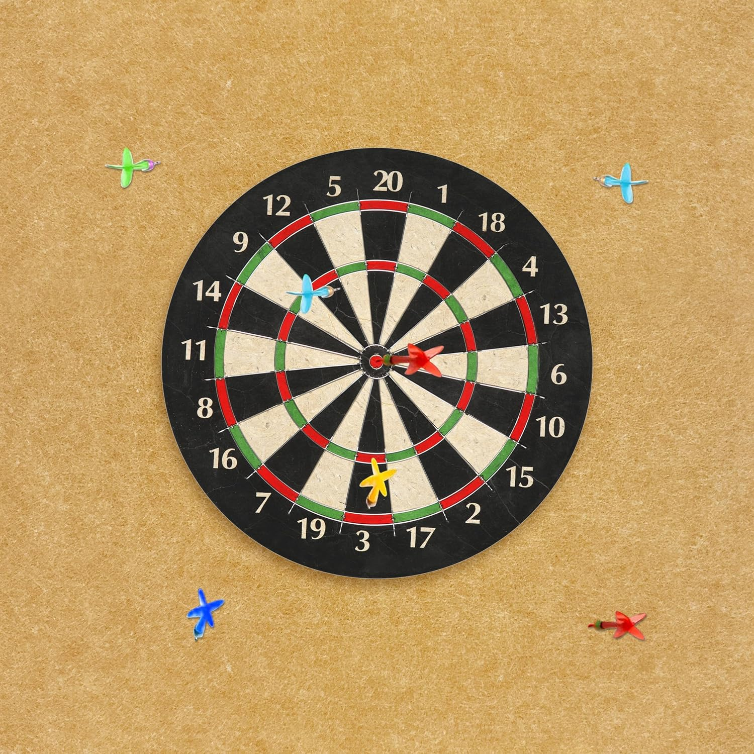 Dart Board Wall Protectors Dartboard Surround Cork Self-Adhesive Spliced Wall Surround Board Easy Assembly Dart Surround Cork Dart Board Wall Protector Tan image number 3