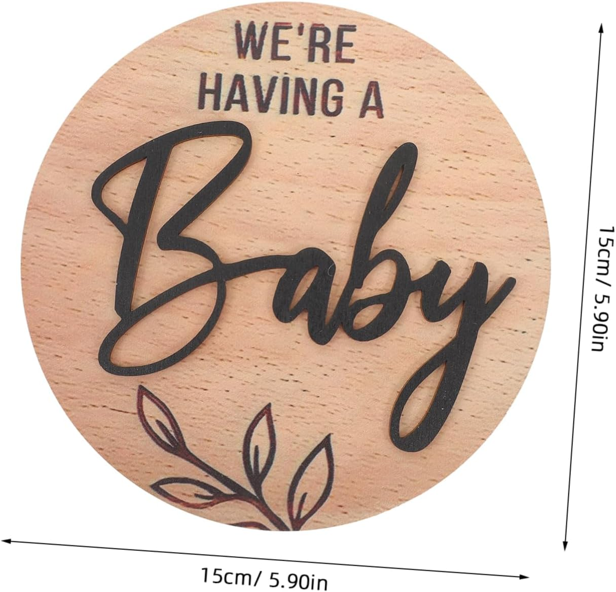Wooden Baby Arrival Sign Newborn Birth Announcement Plaque Baby Announcement Sign for Hospital Home Nursery Newborn Decor image number 1