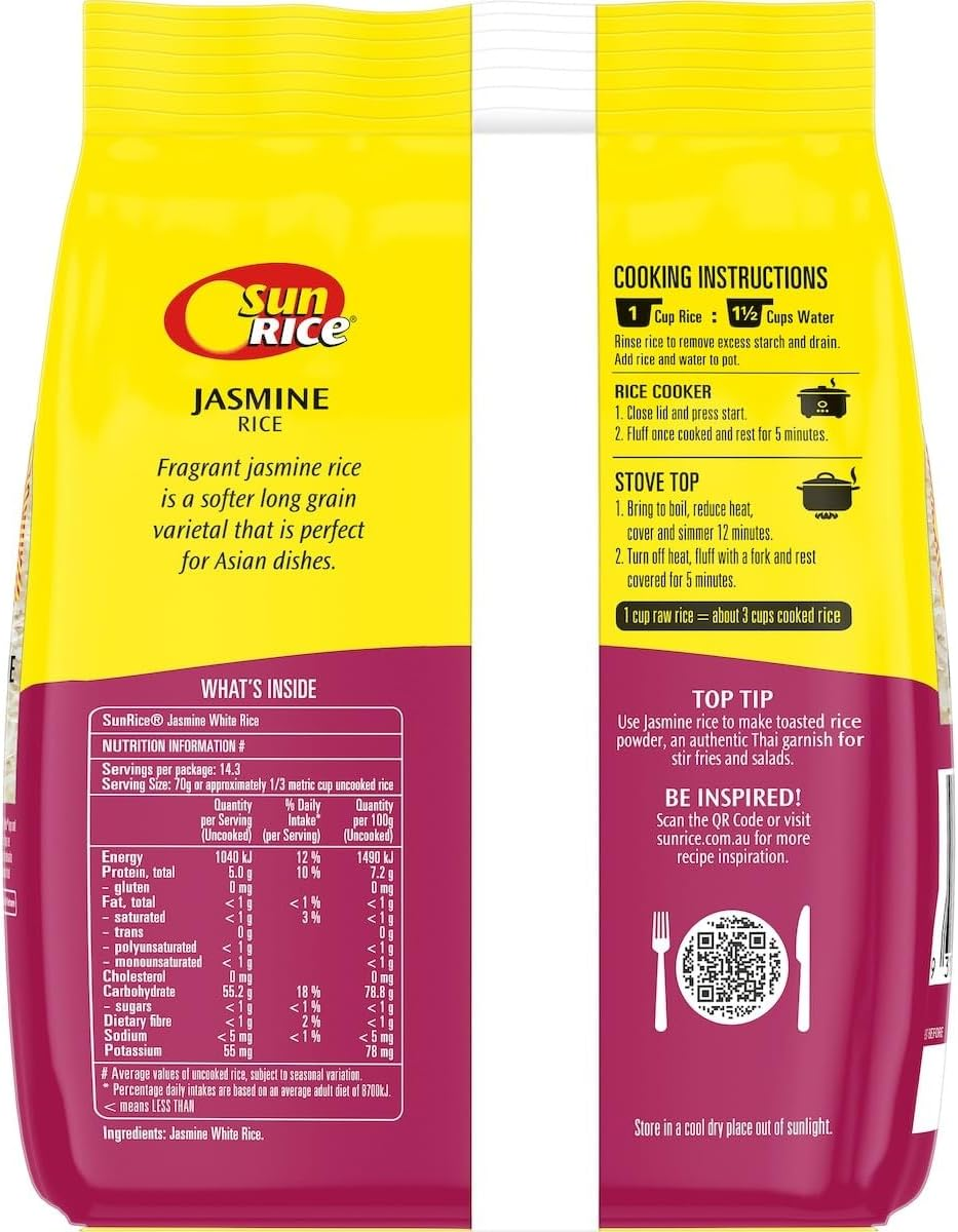 Sunrice Jasmine Rice 1 Kg image number 4