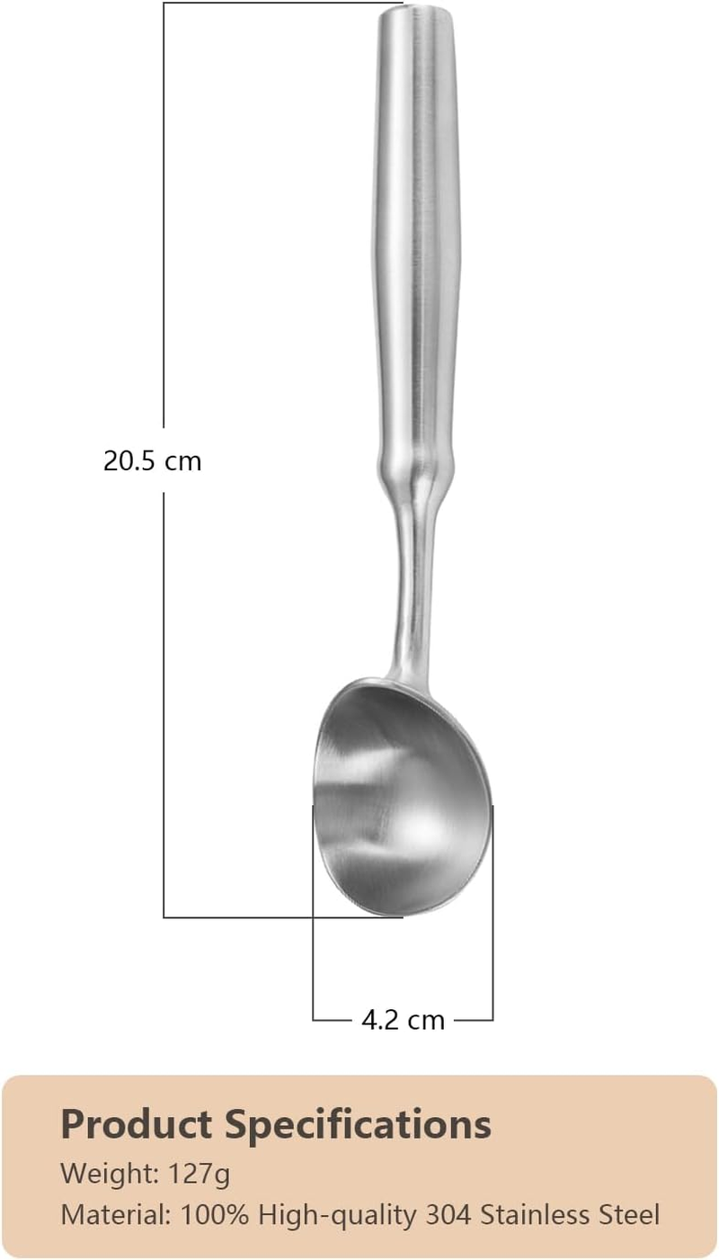 Ice Cream Scoop, One Piec Heavy Duty Stainless Steel Sturdy Icecream Scooper Cookie Fruit Scoop, Durable NO Paint NO Coating Dishwasher Safe image number 1