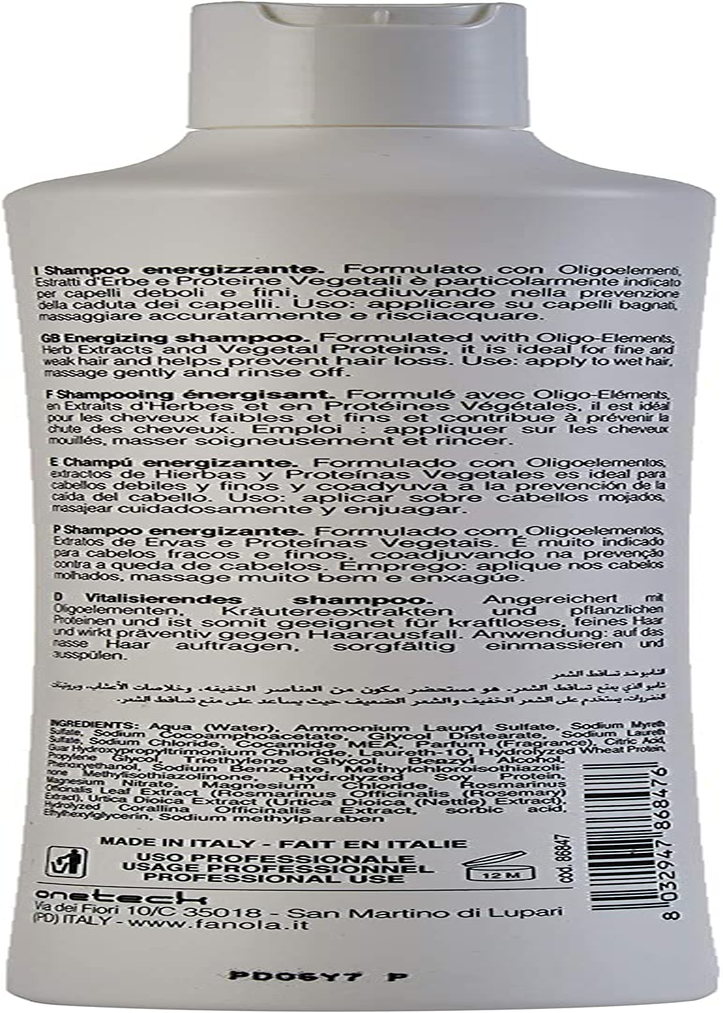 Fanola Energy anti Hair-Loss Adjuvant Shampoo 350 Ml image number 2