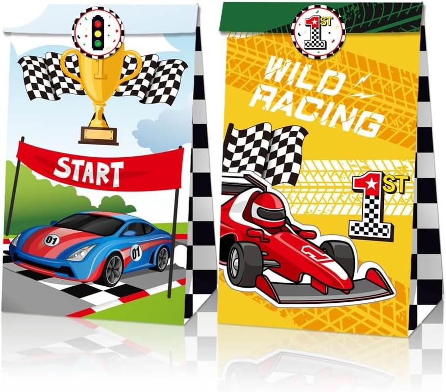 12 Pack Racing Car Wheels Party Favour Boxes Red & Blue Treat Boxes for Kids Birthday Speed Track Theme Goodie Boxes for Lollies, Candy, Snacks & Party Decorations image number 3