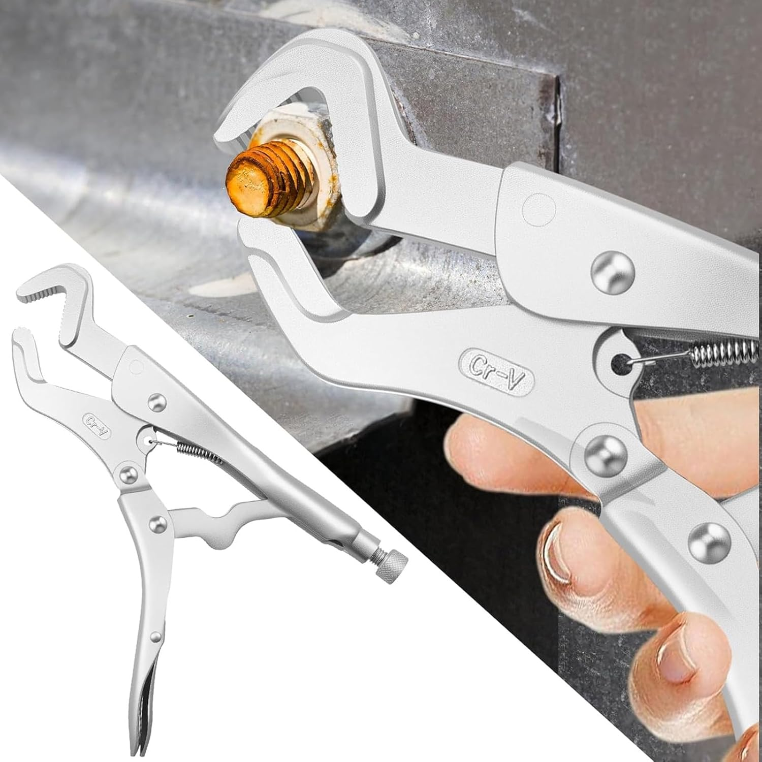 Vice Grip,Heavy Duty Long Nose Locking Pliers | Multifunctional Home Improvement Tools, Mechanic Tool for Auto Repairs, Home Projects image number 4