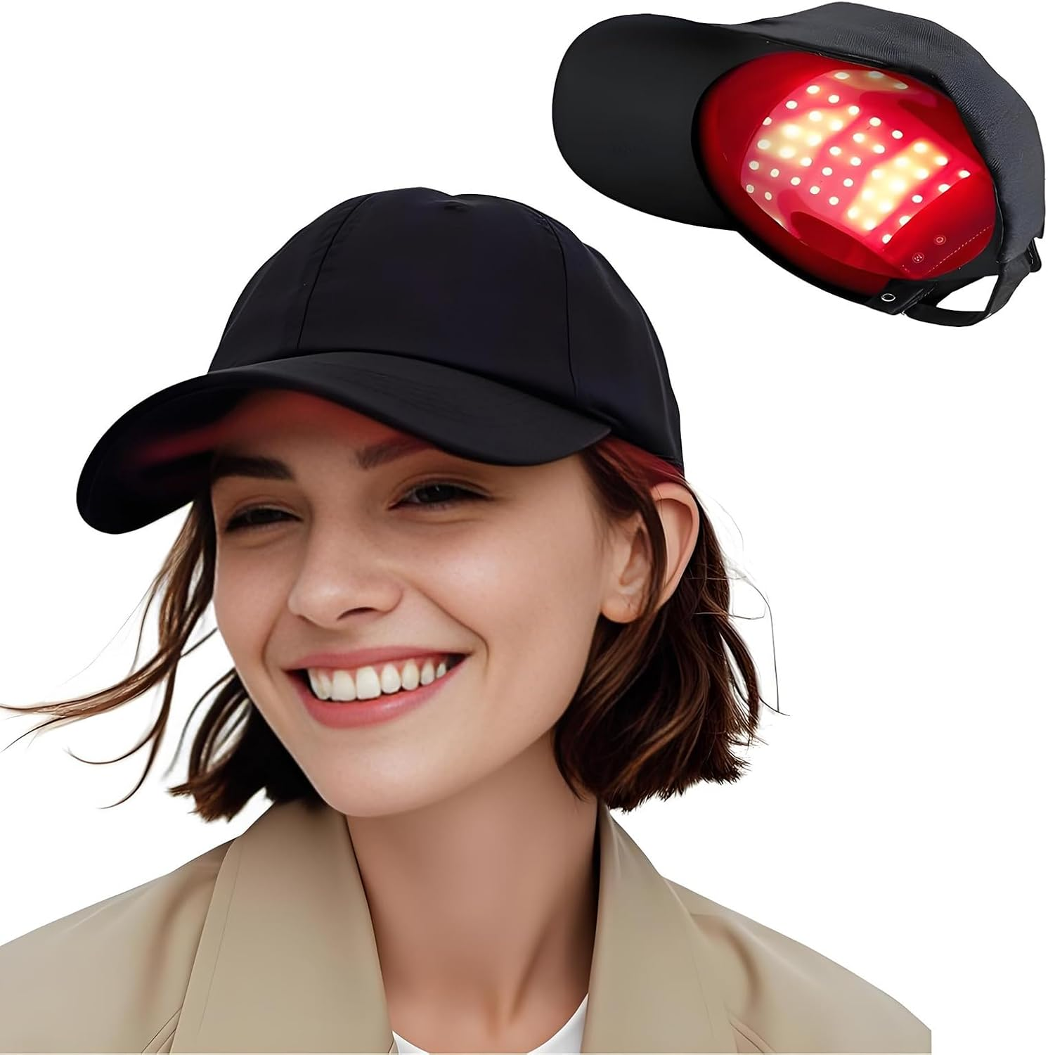 Anberyoo LLLT Cap for Hair, Red Light Therapy Hair Cap, 630Nm 650Nm Red and 470Nm Blue Light Irradiation, Rechargeable Portable Cordless Prevent Hair Loss Cap for Women Men Hair Care/Maintenance image number 6