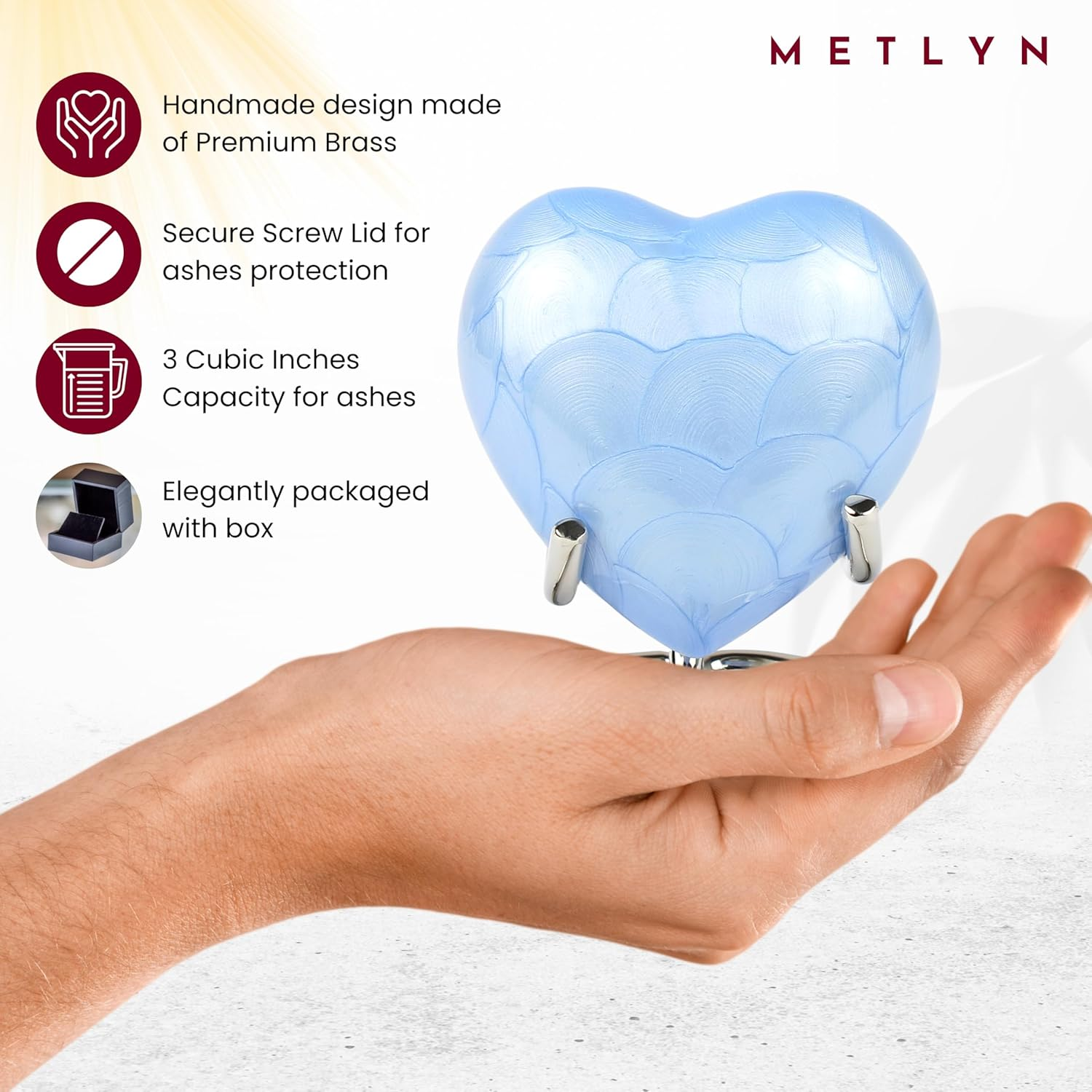 Small Urns for Human Ashes Keepsake - Cremation Urn for Ashes Adult Male, Keepsake Urn for Ashes for Women, Mini Urns for Human Ashes Adult Man (Blue) - Pink image number 2