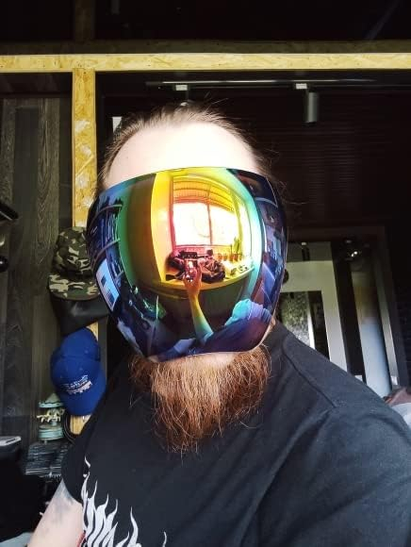 FEISEDY Full Cover Face Visor Protective Glasses Mirror Shield Sunglasses anti Fog B2781 image number 6