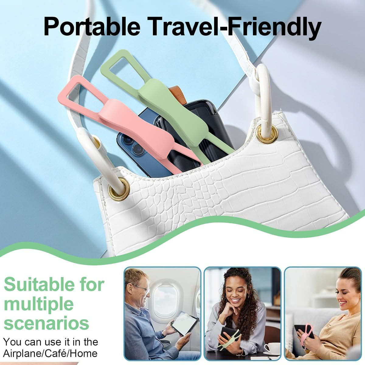 T Tersely 2025 Update Hand Strap for Kindle Paperwhite/Oasis (2018-2024),For Kobo Colour/Libra/Clara or Other E-Book, 6-8" Phones and Tablets, High-Elasticity, Non-Slip, Easy to Remove image number 4