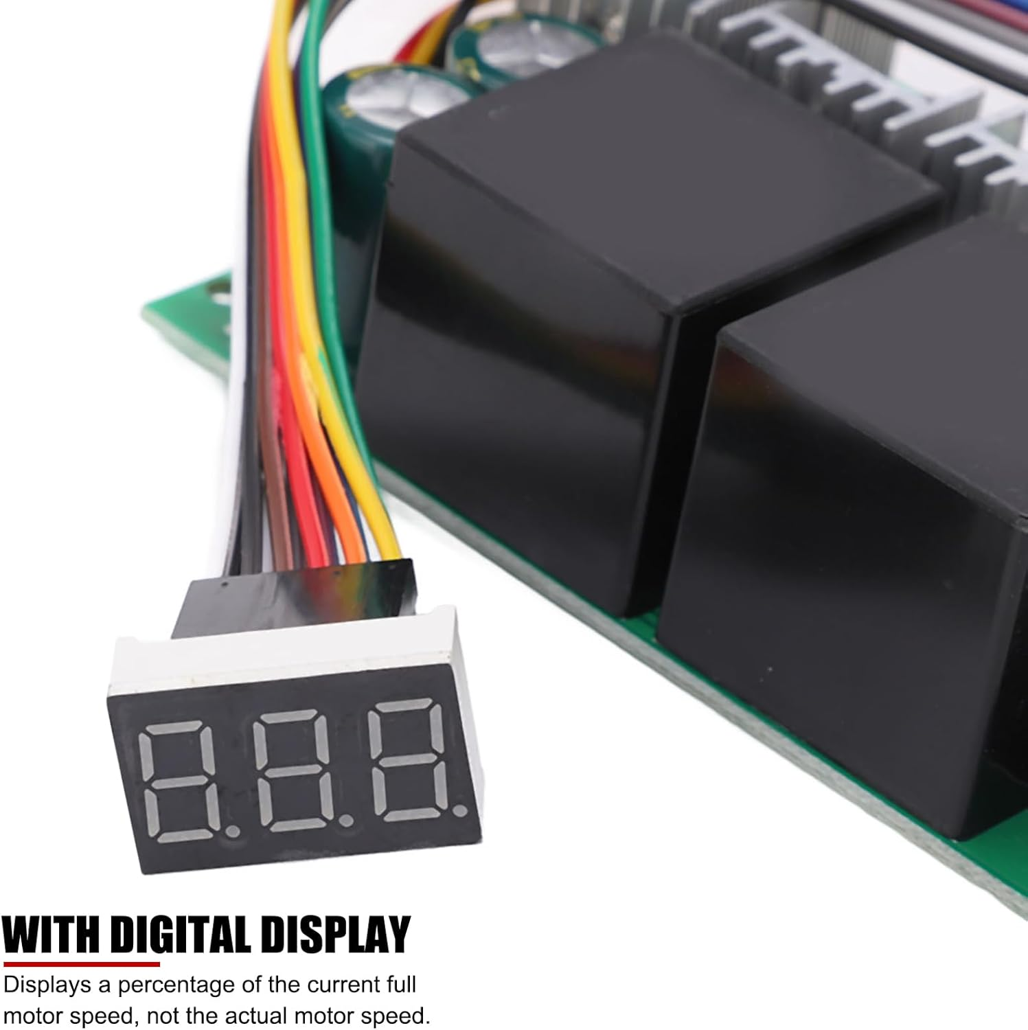 EVTSCAN 10 to 50V 60A PWM DC Motor Speed Controller, 3000W High Power, with CW/CCW Switch, Variable Adjustable Speed Control PCB Board for Brushed Motor image number 3