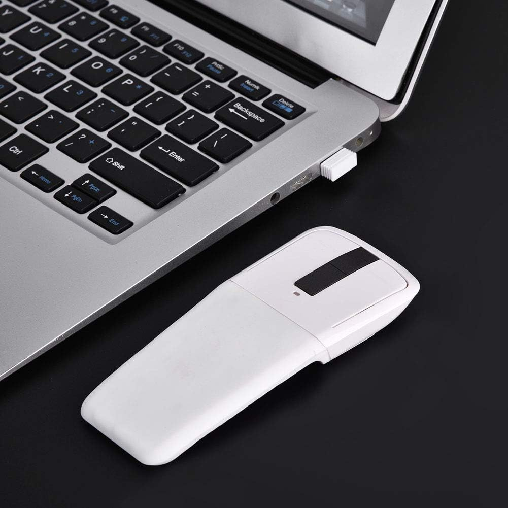 Foldable Wireless Arc Touch Mouse for PC Notebook Smart TV (White) image number 2