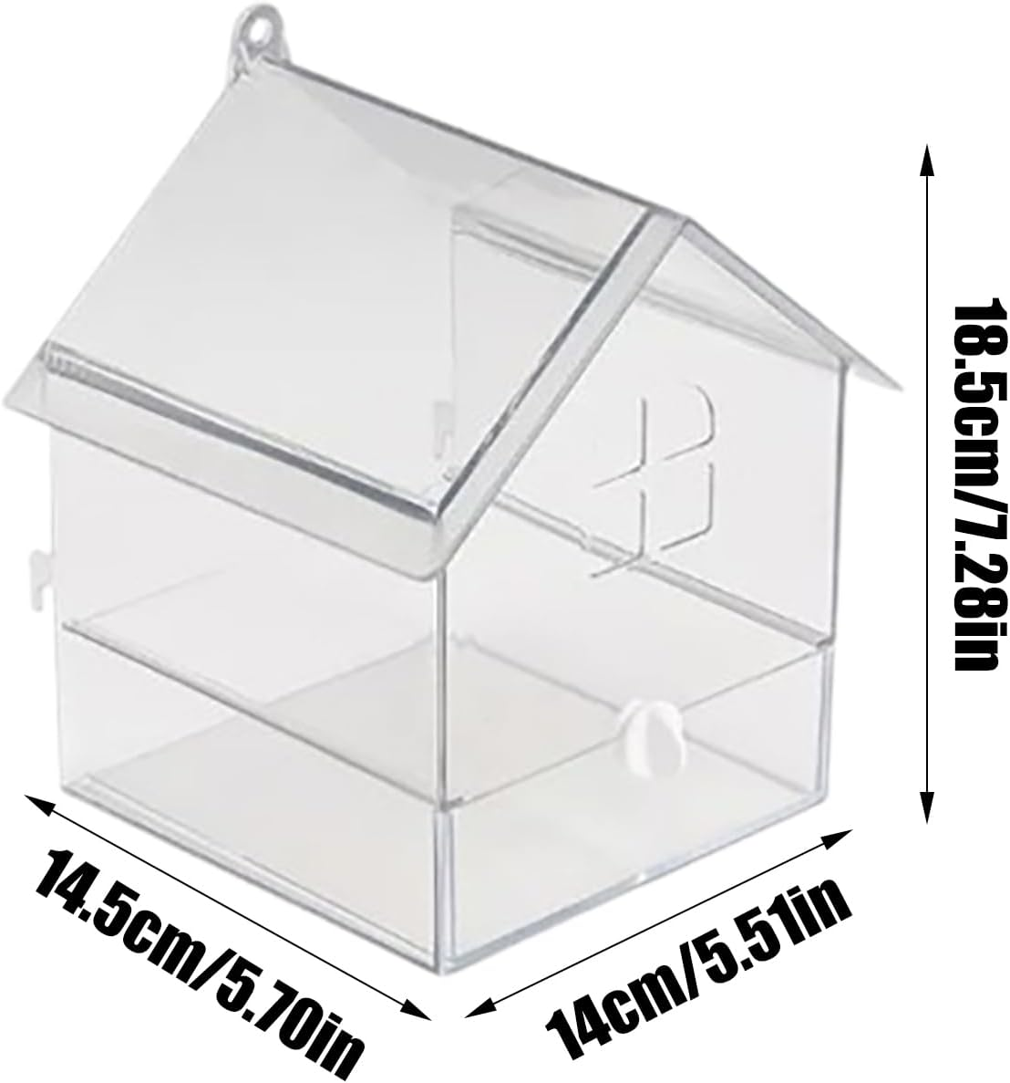 Parakeet Bath for Cage - Parrot Bathing Box, Spacious Bird Tub | Acrylic Budgies Shower Bath Box, Splash Proof Bird Bathtub Cockatiels Hygiene, Cage Accessories for Feathers Grooming Aviary Wellness image number 2