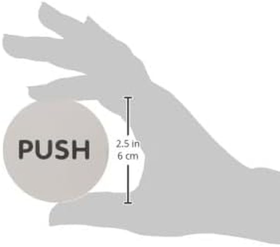 Durable Stainless Steel Pictogram Push 65Mm, Silver, (490065) image number 1