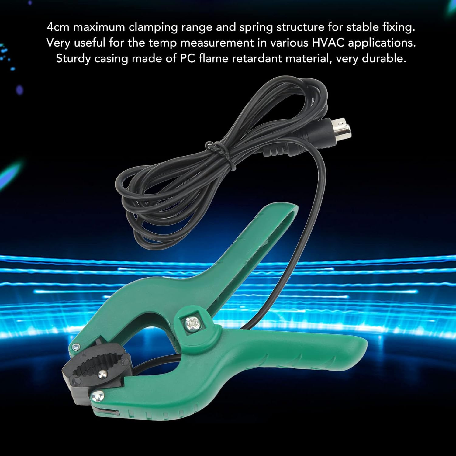 Asixxsix Temperature Clamp, Thermocouple Adapter, HVAC Temperature Probe for Clamp Meters, Surface Thermometer, 4 Pin Connector,Temperature Sensor Probes Measures -40~302℉(-40~150℃) image number 5