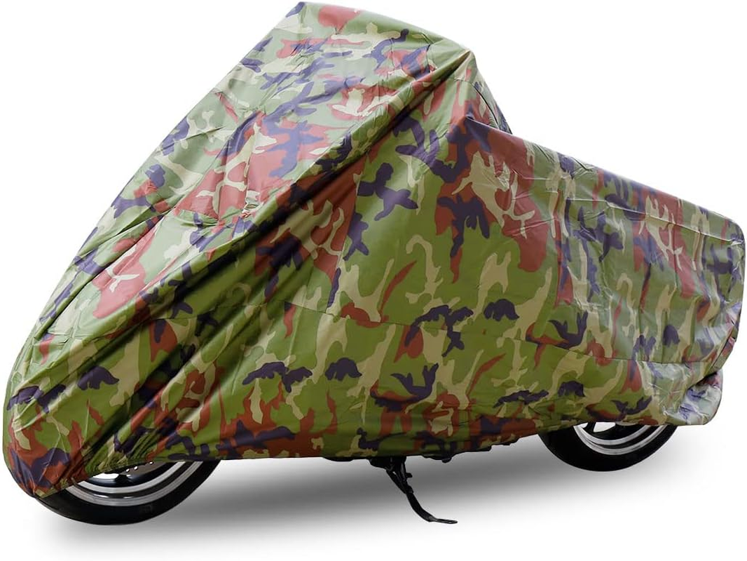 Uxcell L 190T Scooter Motorcycle Cover Camouflage Outdoor Dust UV Water Resistant 86" for Honda image number 1