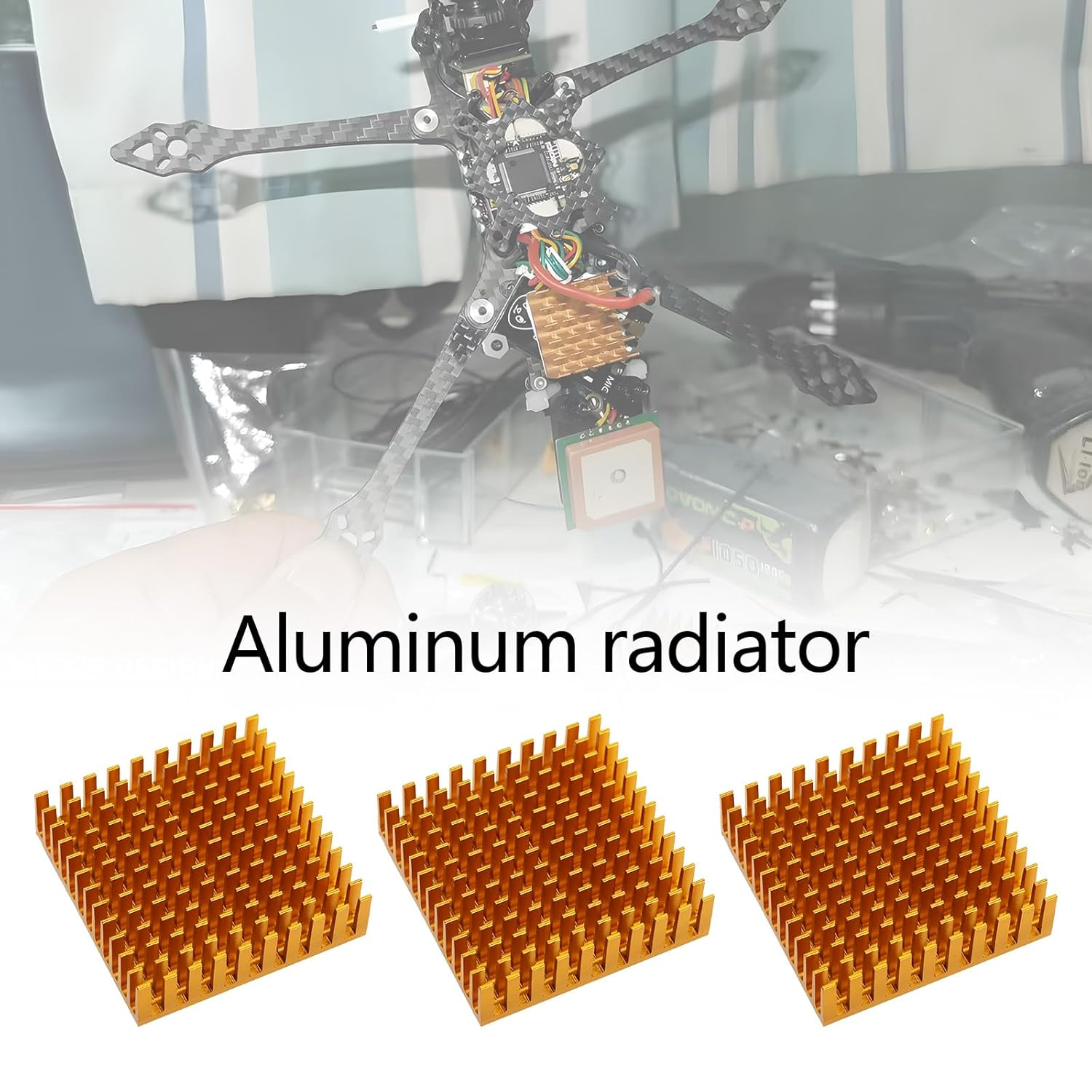 LT Easiyl 6Pcs Aluminum Radiators Aluminum Heat Sink Cooler Aluminium Heatsink 40Mm X 40Mm X 11.5Mm for PC CPU IC Chip Power Supply Small Electronic Devices image number 5