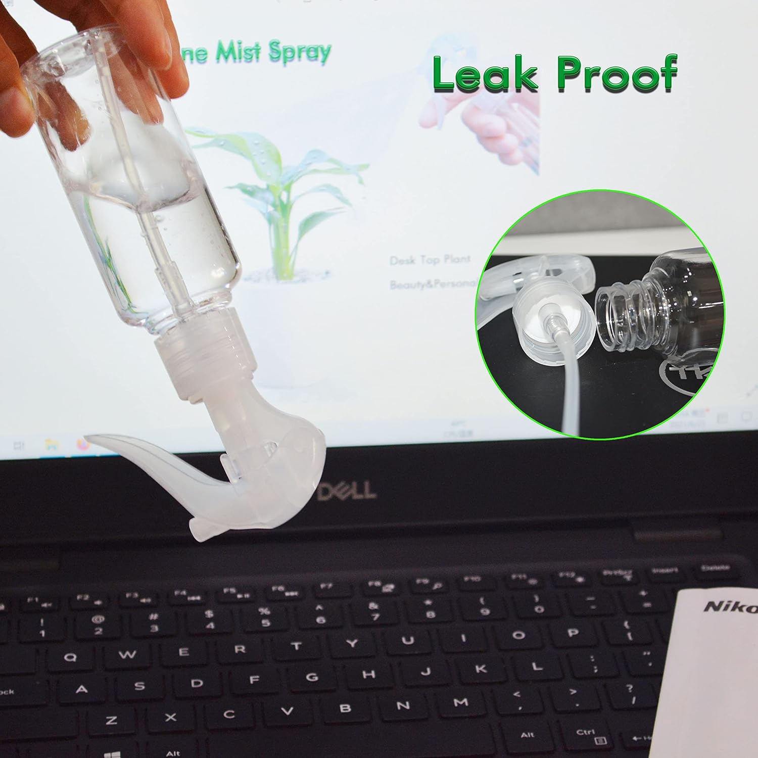 Fine Mist Empty Spray Bottle 100Ml/3.5Oz Clear Plastic Refillable Small Perfect for Beauty Perfumes Essential Oils Water & More (4 Pack) image number 3