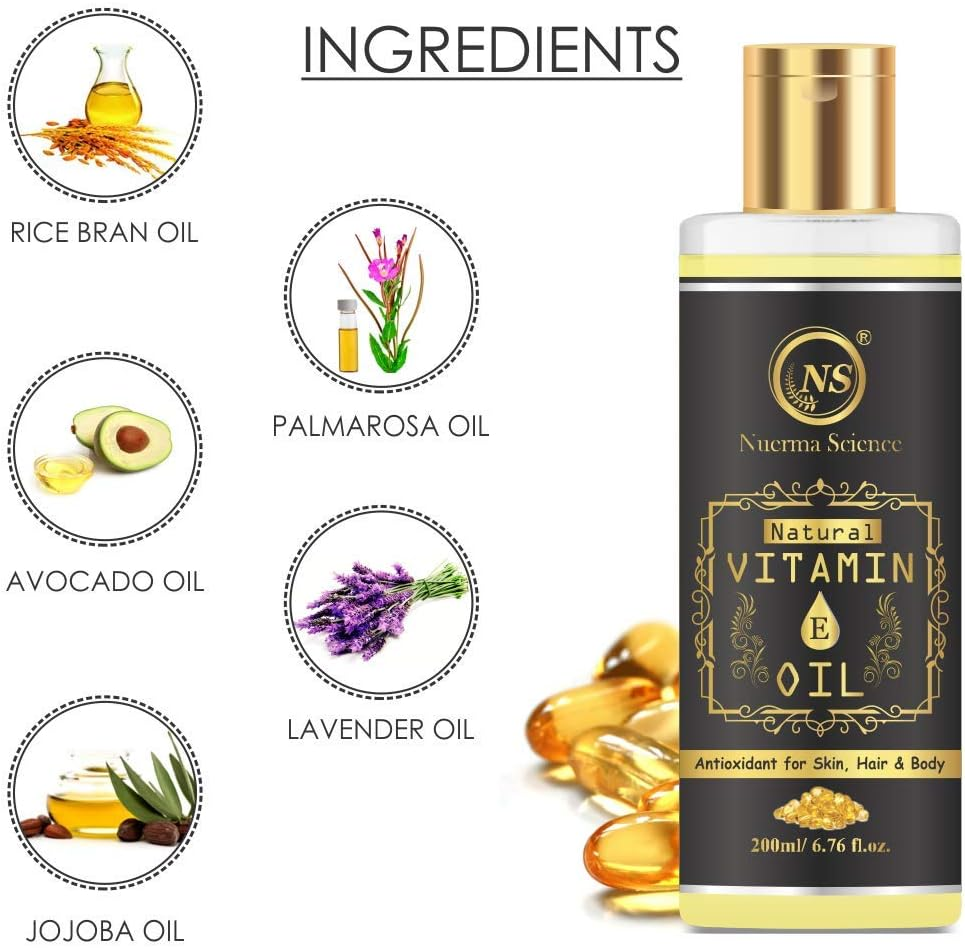 Nuerma Science Vitamin E Oil for Skin & Hair-200 ML image number 2