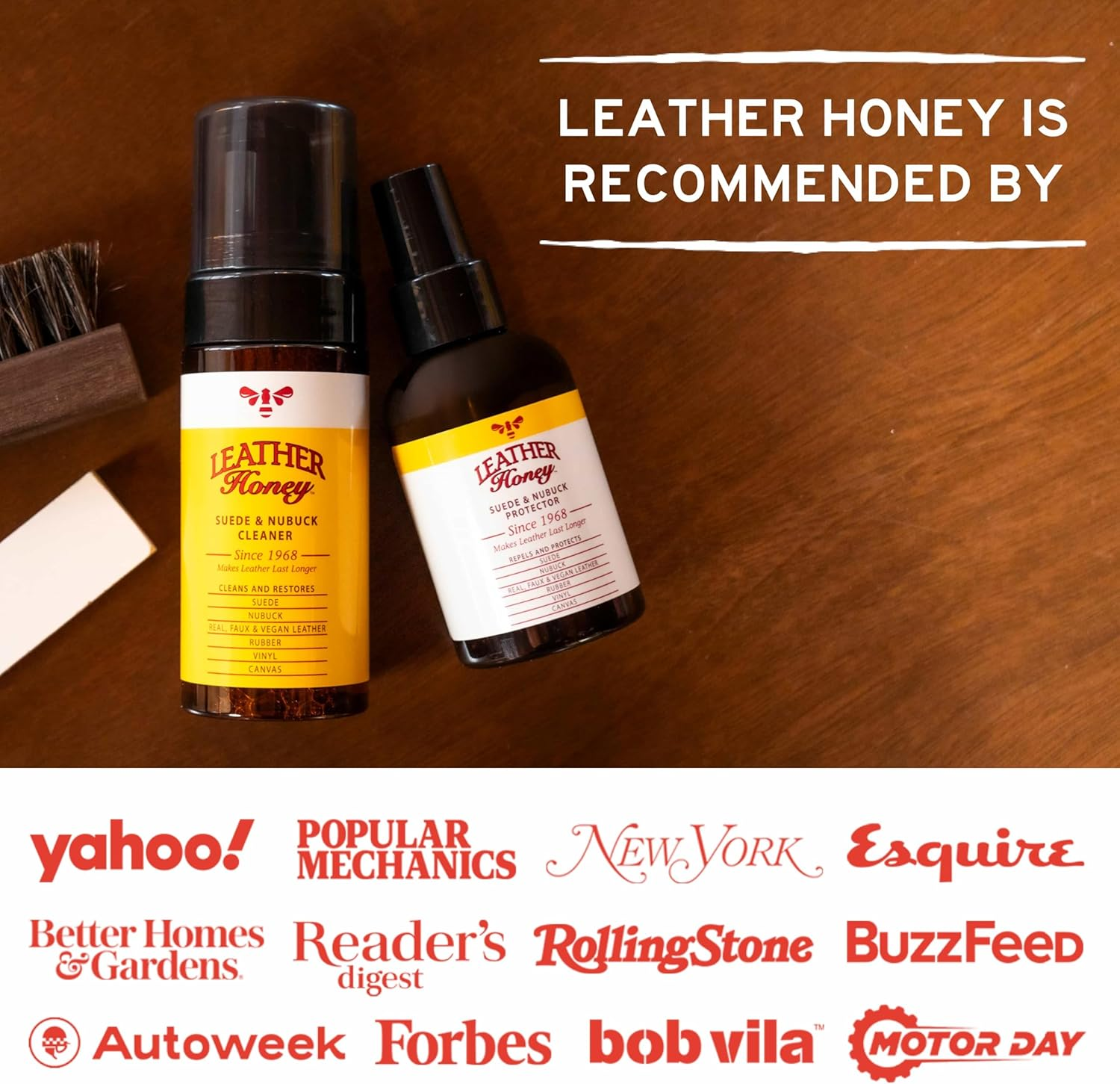 Leather Honey Suede Protectant Spray, 4Oz image number 1