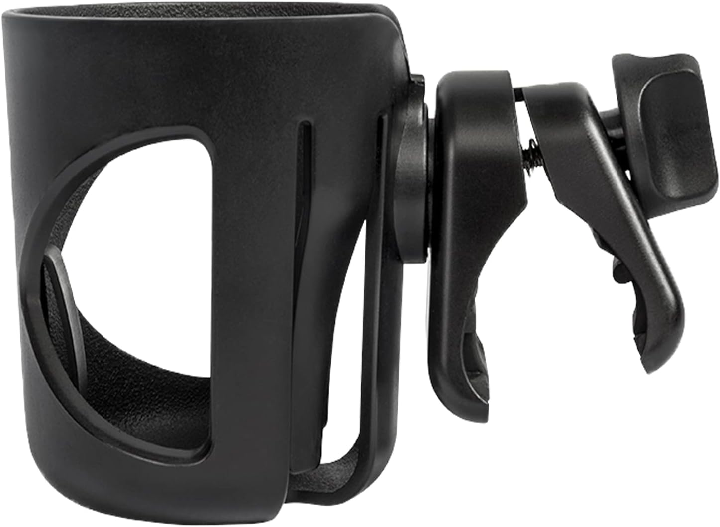 Stroller Cup Holder, 360 Degrees Rotation Bike Cup Holder, Stroller Cup Holder, Large Caliber Designed Cup Holder for Walker, Bike, Wheelchair, Walker, Scooter. (Black) image number 1