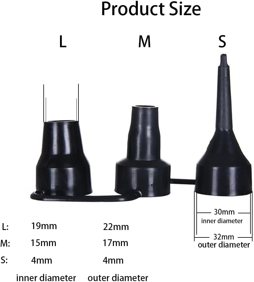 Air Pump Nozzles, 3 Pack Inflatable Pump Nozzles Head, Air Pump Inflator Adaptor Accessory for Partial Air Bed, Air Mattress Etc image number 3