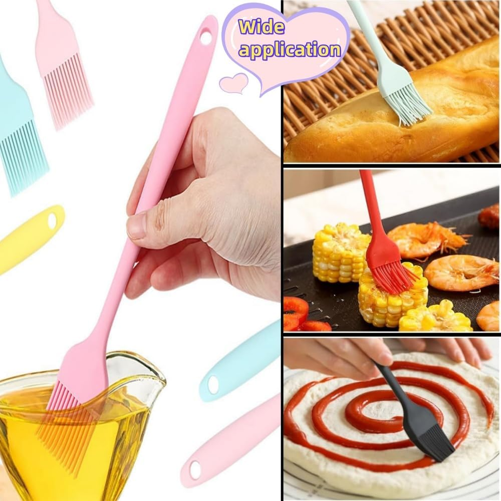 6 PCS Silicone Brushes, Silicone Oil Brush, Heat-Resistant Silicone Brush and Oil Brush Are Used for Cooking, Baking and Grilling in the Barbecue Kitchen. They Can Be Washed in the Dishwasher image number 5