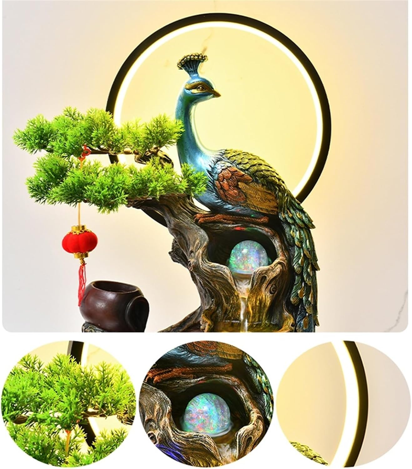 Outdoor Fountain Water Decoration, Peacock Circulating Office Living Room Courtyard, Outdoor Fountain image number 5