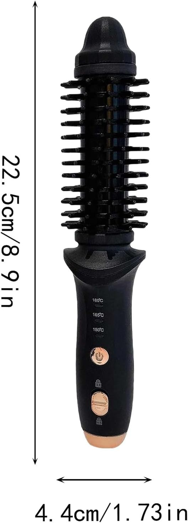 Cordless Heated round Brush for Travel, Mini Thermal Curling Iron for Short Hair USB Rechargeable Small Barrel Volume Heat Styling Curling Brush for Men and Women Curly Straight Hair (Purple) - Black image number 3