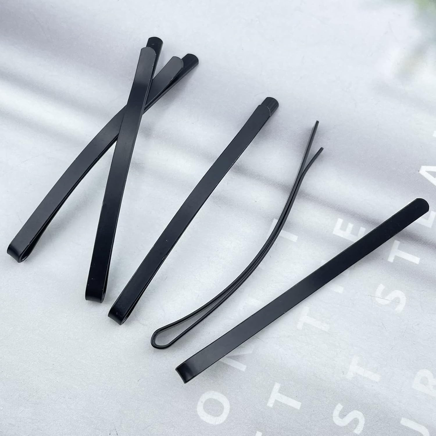 50 Black Jumbo Bobby Pins, 2.56 Inch Metal Hair Clips Hair Pin Bobby-Pins Hairpins Hair Accessories for Women Thick Long Updo Hair Style - 2.56" Gold image number 2