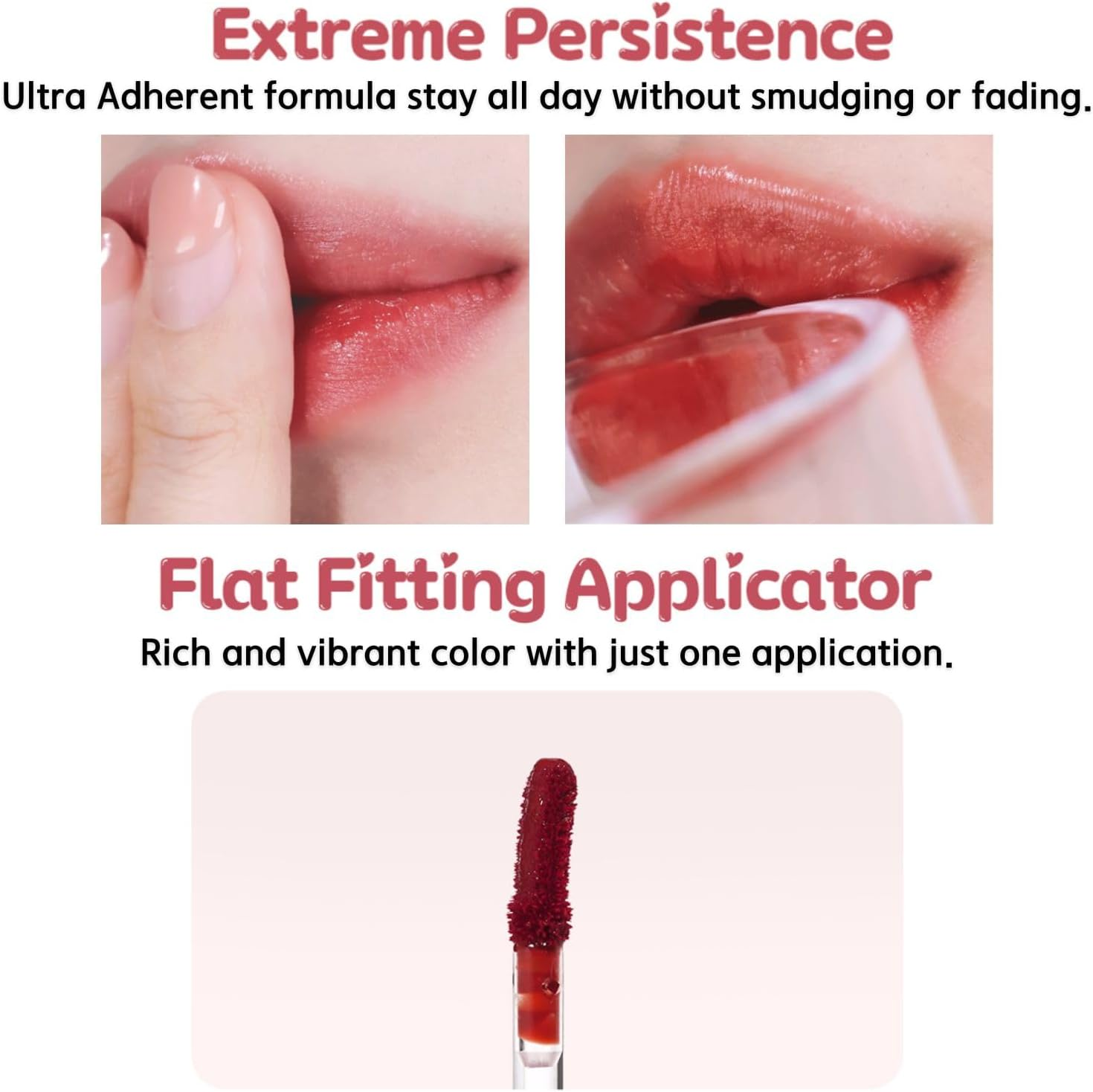 BBIA Water Fit Tint - Extreme Persistence Long-Lasting Watery Glow Fixing Tint Lightweight High Pigment Clear Colors Non-Smudging Glowy Finish Korean Daily Lip Makeup (03 PIECE of YAKGWA, Pack of 1) image number 4