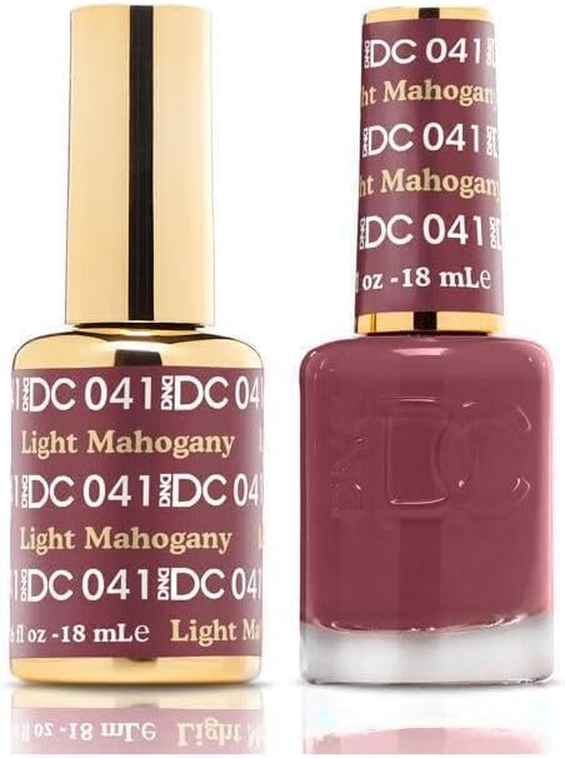 DND 041 Light Mahogany - DC Collection Gel & Lacquer Duo 18Ml