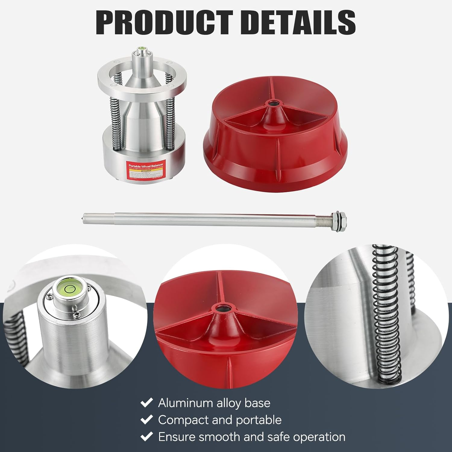 ATPEAM Portable Bubble Wheel Balancer - Heavy Duty Tire Balancing Machine for Car and Light Truck Wheel Repair