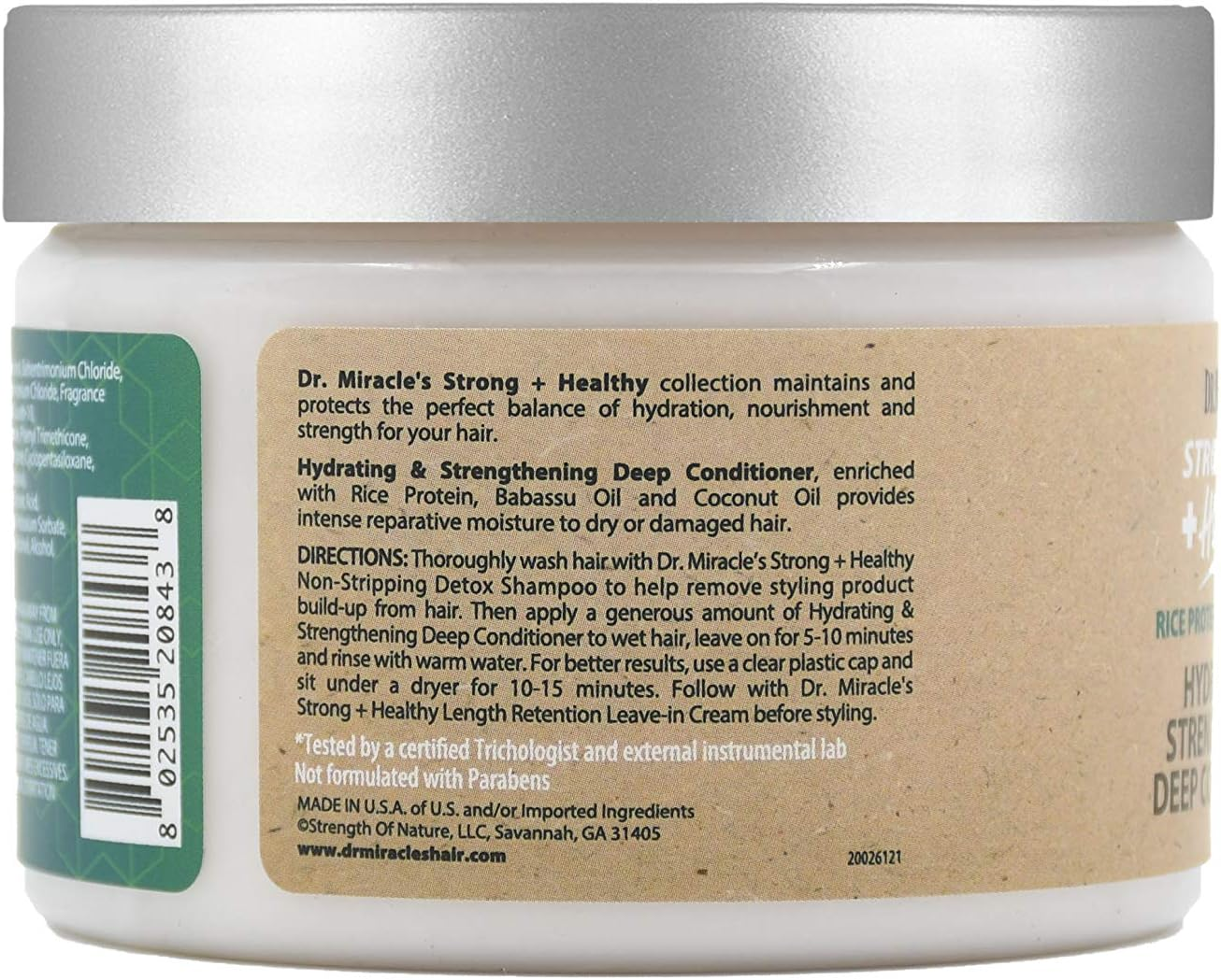 Strong & Healthy Hydrating & Strengthening Deep Conditioner. Contains Coconut Oil to Provide Intense Moisture and Repair Damaged Hair. image number 6