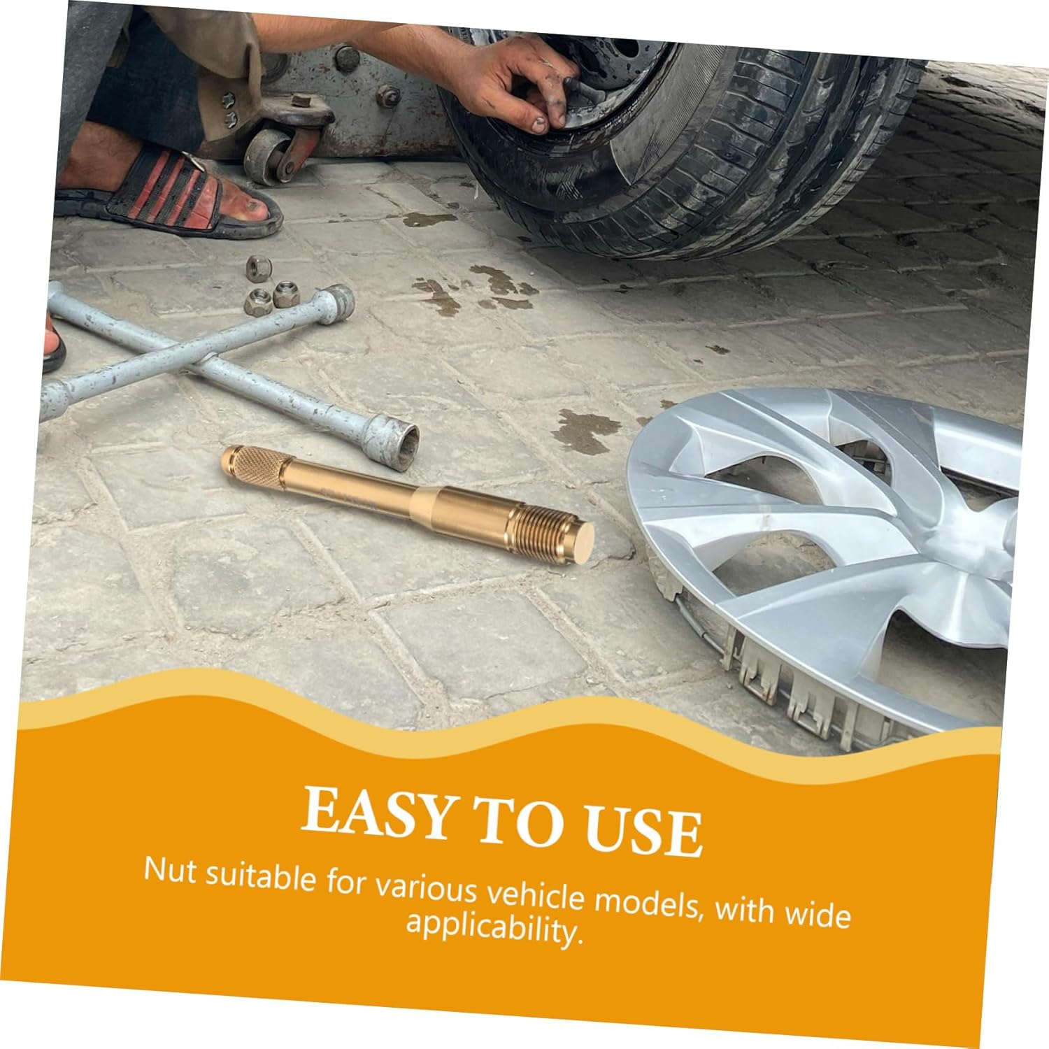 COSMEVIVI Wheel Lug Nut Alignment Pin Tool Automotive Disassembly Guide for Precise Wheel Hub Positioning and Easy Tire Changes image number 4