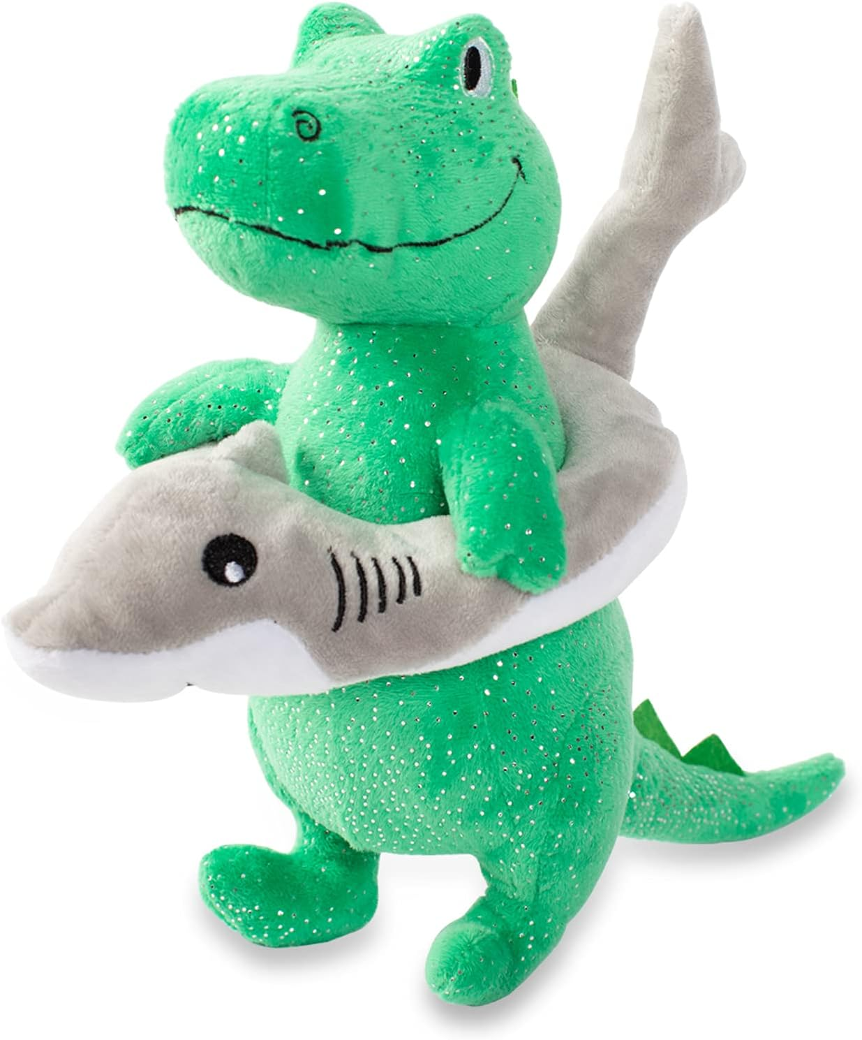 Fringe Studio Plush Dog Toy, Shark Week REX (289879) for All Breed Sizes