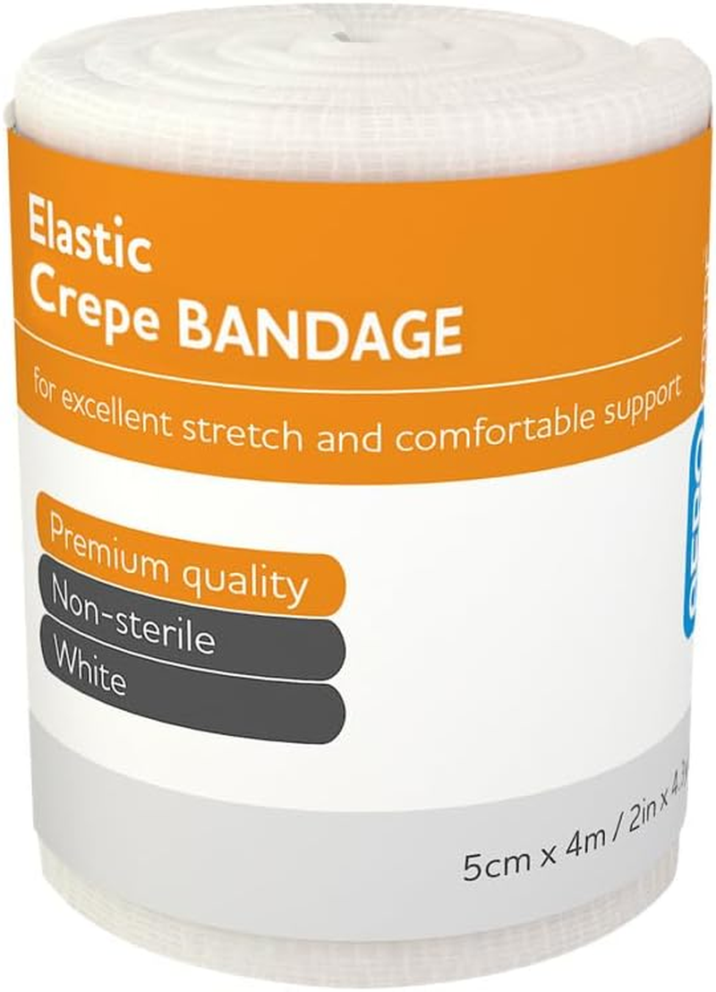 Aero Healthcare Aerocrepe Elastic Cotton Crepe Bandages, White, 7.5 Cm X 4 M, 12 Count image number 2