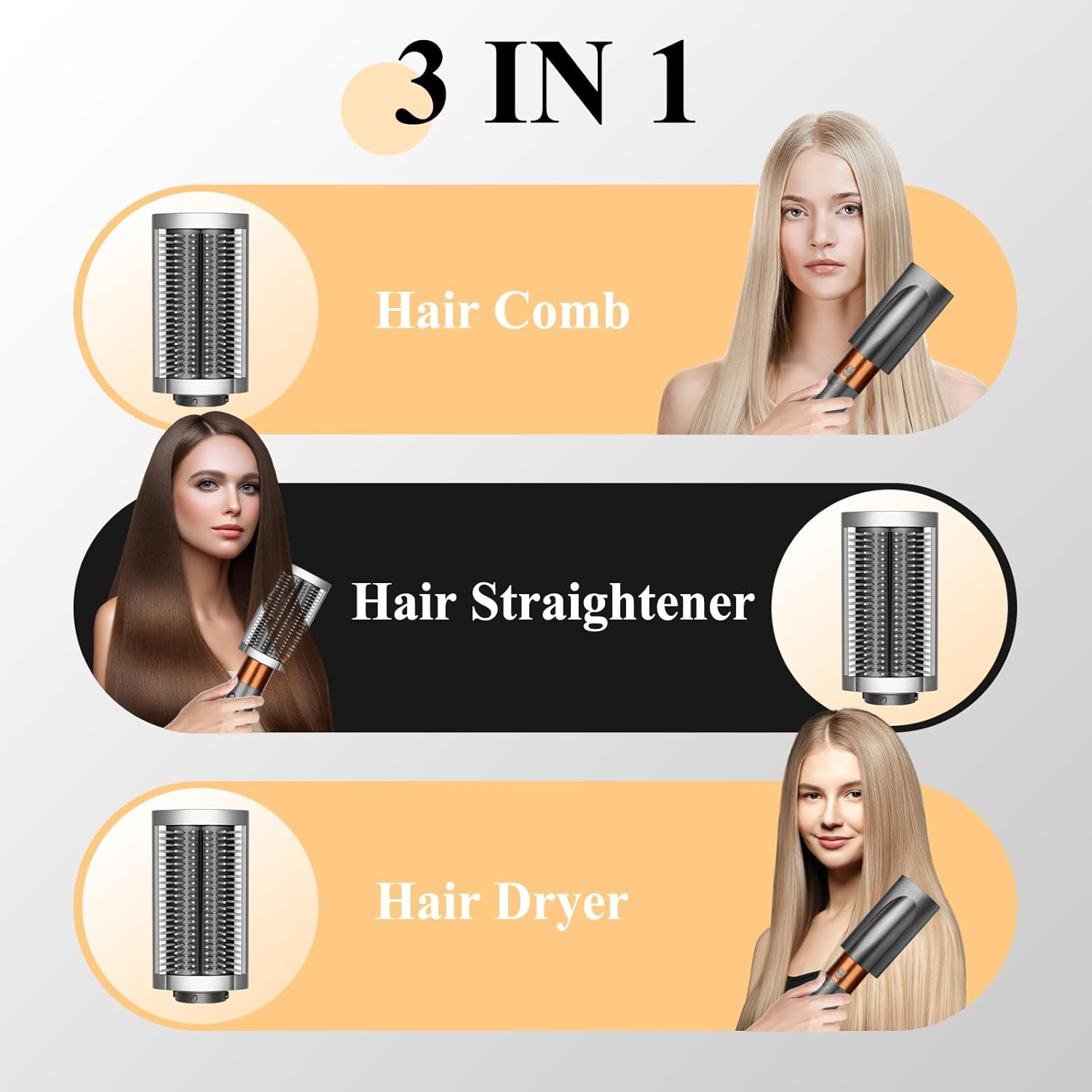 PUREGUST New Firm Smoothing Brush Compatible with Dyson Airwrap Attachment Accessories, for Frizz Hair to Make Smooth and Straight Style, Part No.971892-08 image number 3