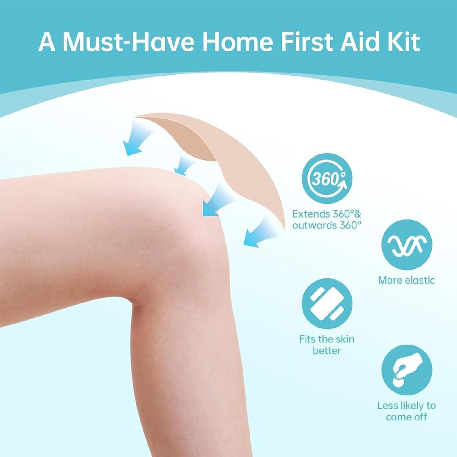 Hydrocolloid Bandages Roll - Cut-To-Size, Medical Grade Hydrocolloid Roll, Hydrocolloids Rolls Tape, Ultra Absorbent, Flexible & Waterproof (5Cm*2M) - 5Cm*2M image number 4