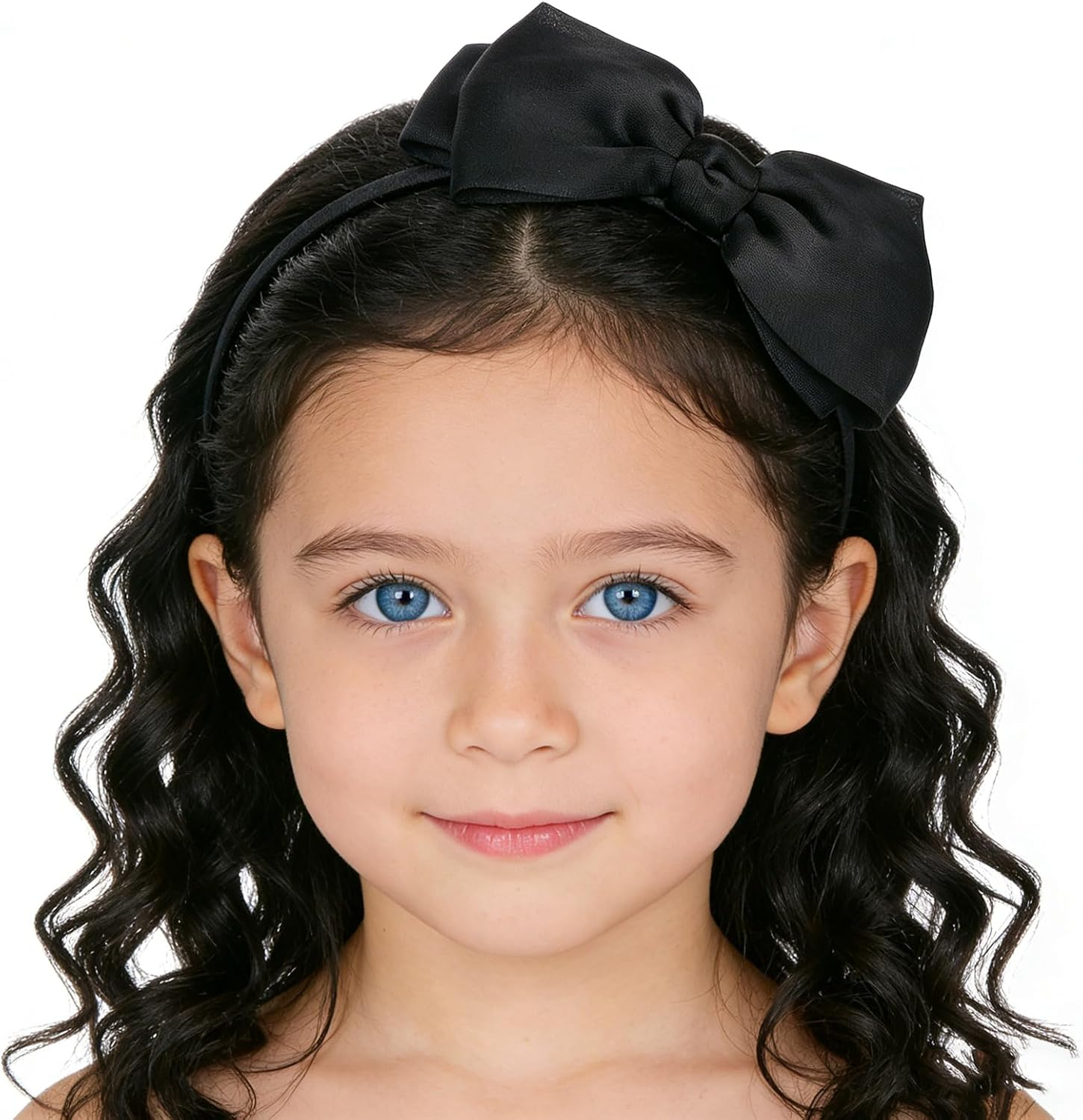 Hovebeaty Bow Hairband Soft Elastic Lace Bowknot Headband for Women and Girls, Perfect Hair Accessories for Party and Cosplay (Black) - Pink image number 4