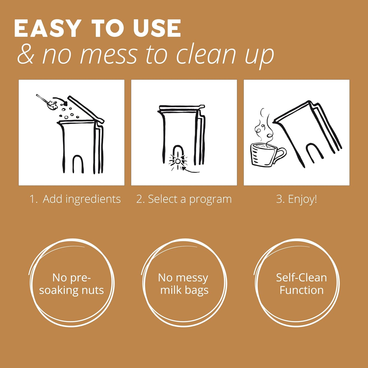 Plant-Based Vegan Milk Maker Machine - Perfect for Nut, Oat, Soy, Rice, Almond Milk, 560Ml, White (Australian Model)