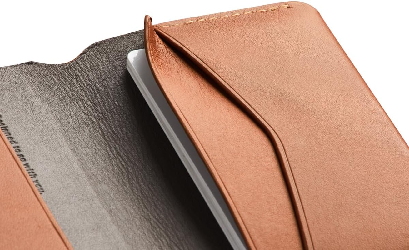 Bellroy under Cover (Slimline Leather Card Wallet/Holder with Card Storage, Quick Access Slot, plus Space for Folded Bills) - Caramel - Black image number 6
