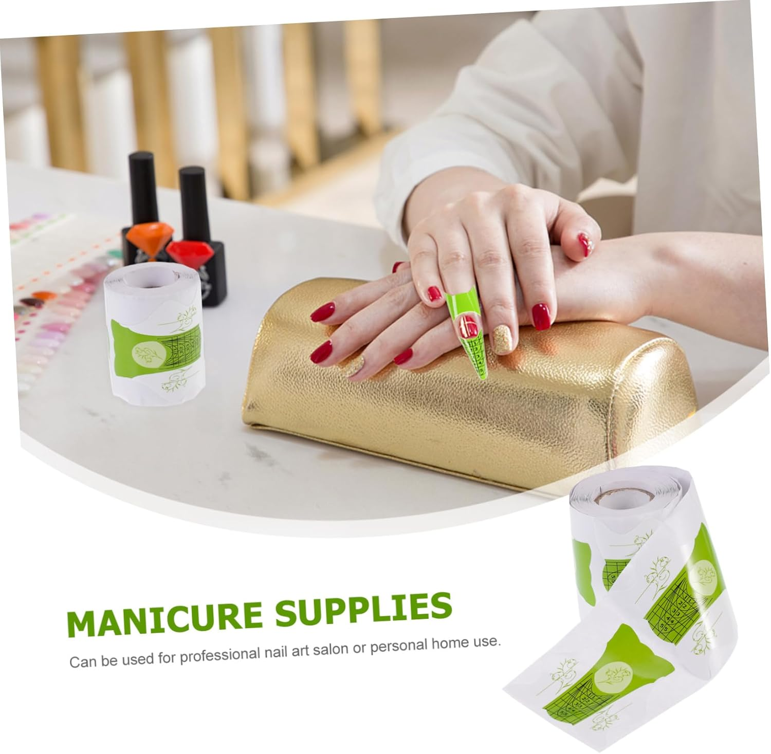 WEKADRIN 100Pcs Nail Extension Forms for Sculpting French Almond Coffin Nails Professional Tool image number 3