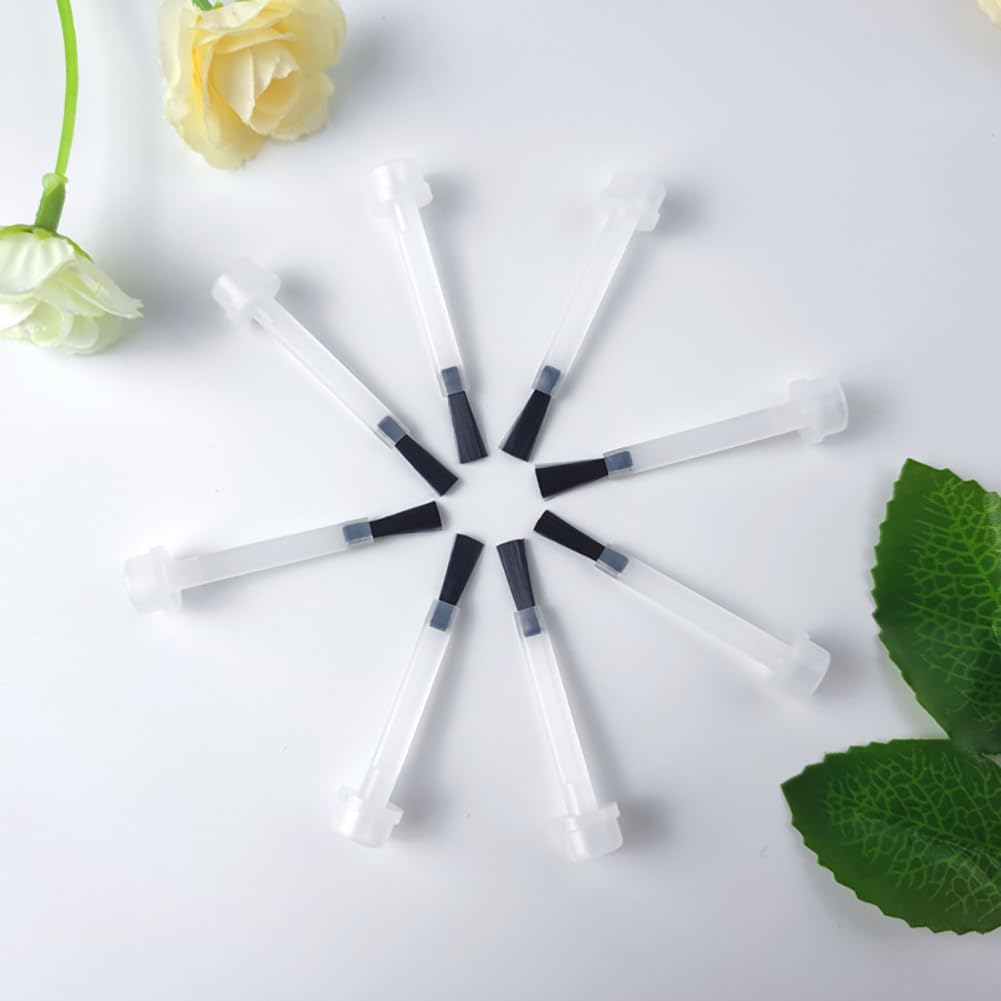20Pcs Liquid Gel Nail Brushes Nail Dipping Powder Brushes Nail Polish Brush Replacement with Cap Disposable Nail Polish Brushes image number 5