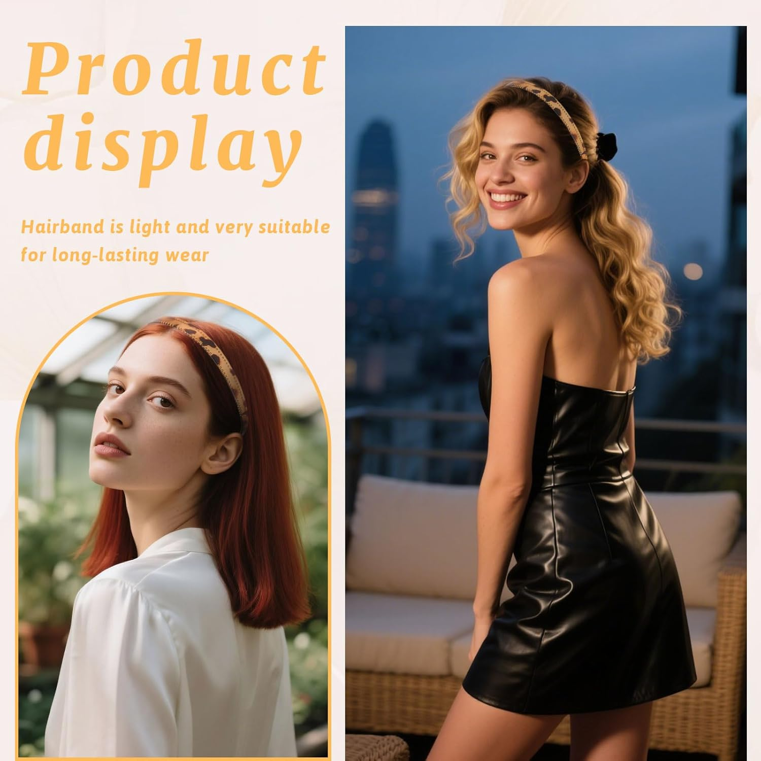 Xanthelle Headbands for Women, 6 Pieces Elegant Hairband for Back of Head, Women'S Hair Hoop, Sunglasses Headband image number 6