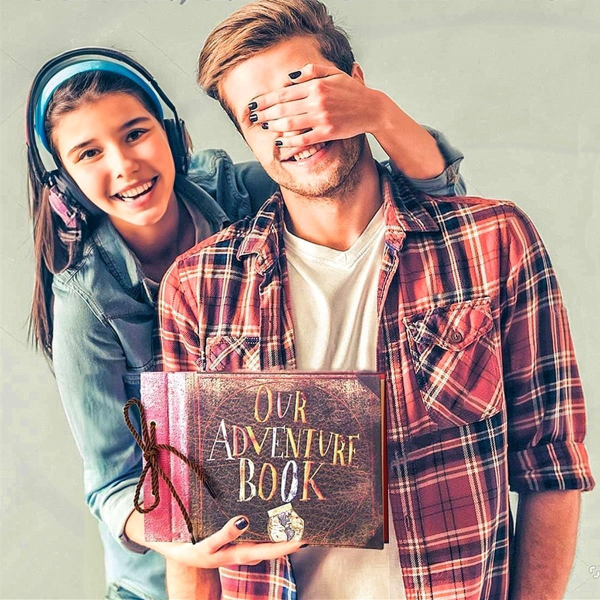 Adventure Book Handcrafted Diary Photo Scrapbook,Tailored for Preserving Cherished Moments,Ideal for Couples' Anniversaries,Weddings,Globetrotters,Birthdays,Christmas & Note-Taking image number 5