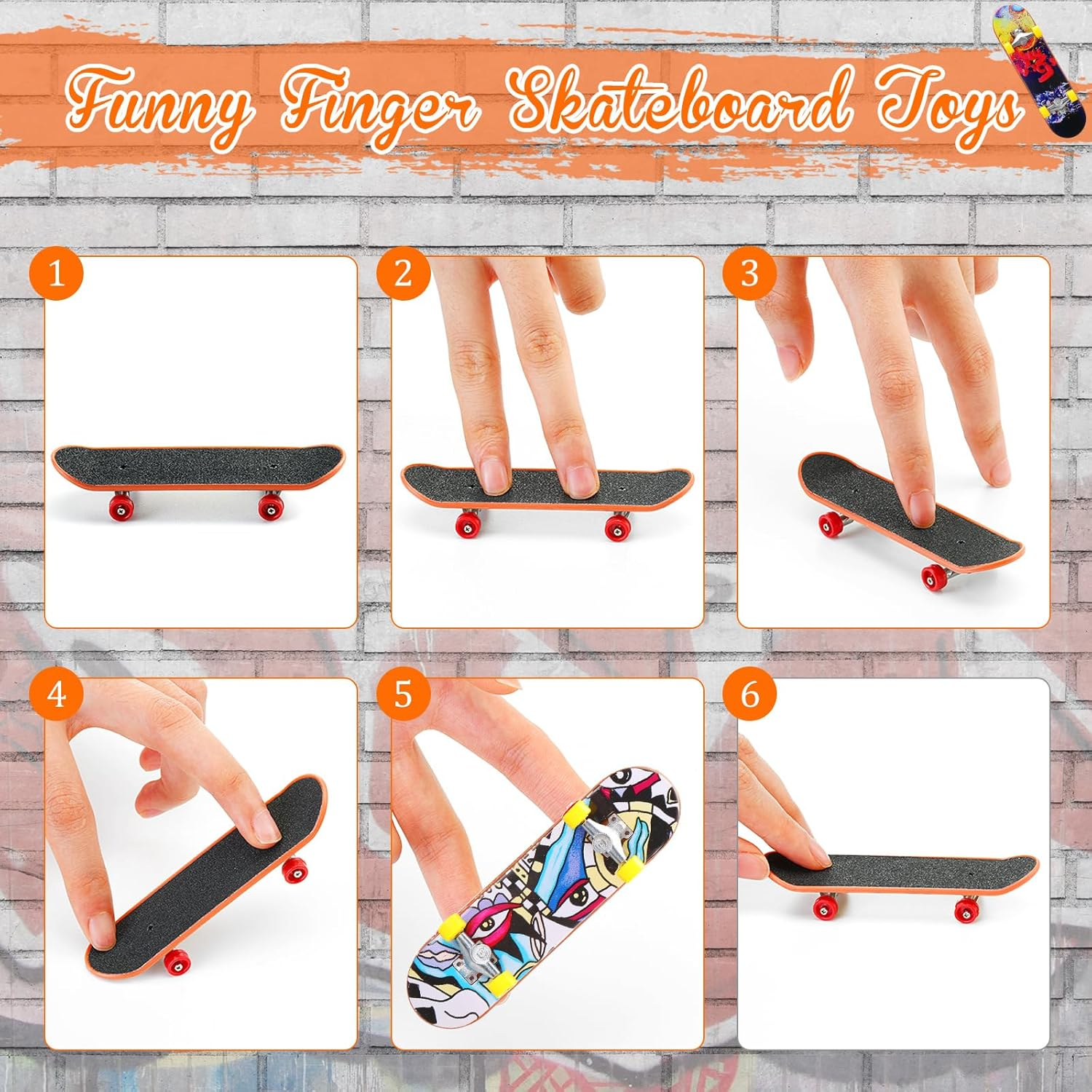 31 Pieces Mini Finger Toys Set Includes Finger Skateboards, Finger Bikes, Mini Scooters and Matched Wheels and Tools Accessories Educational Toys for Party Favors (Fun) image number 3