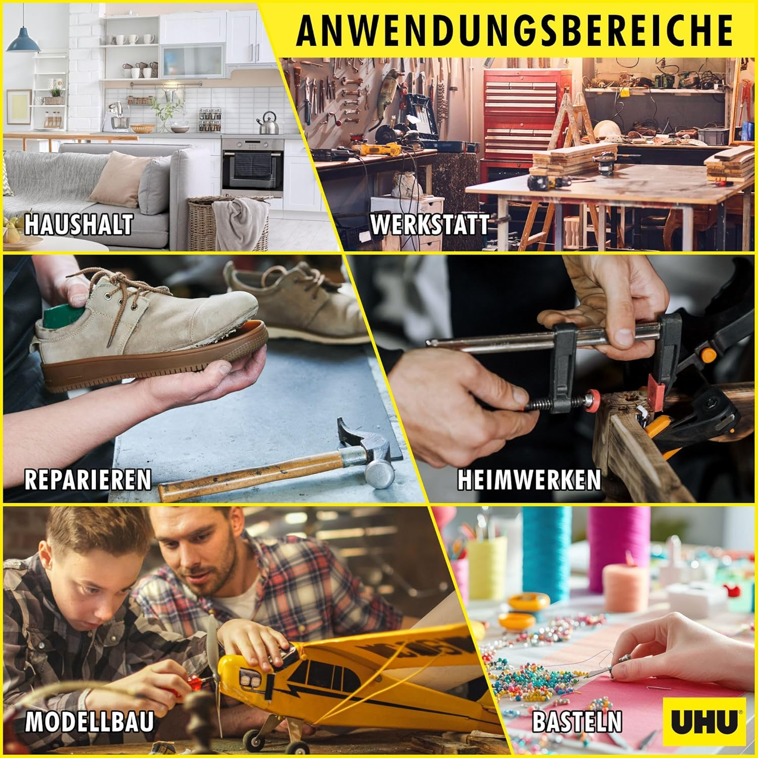 UHU Super Glue Ultra Fast Liquid Minis 1Ml Card of 3, (33-45415) image number 3