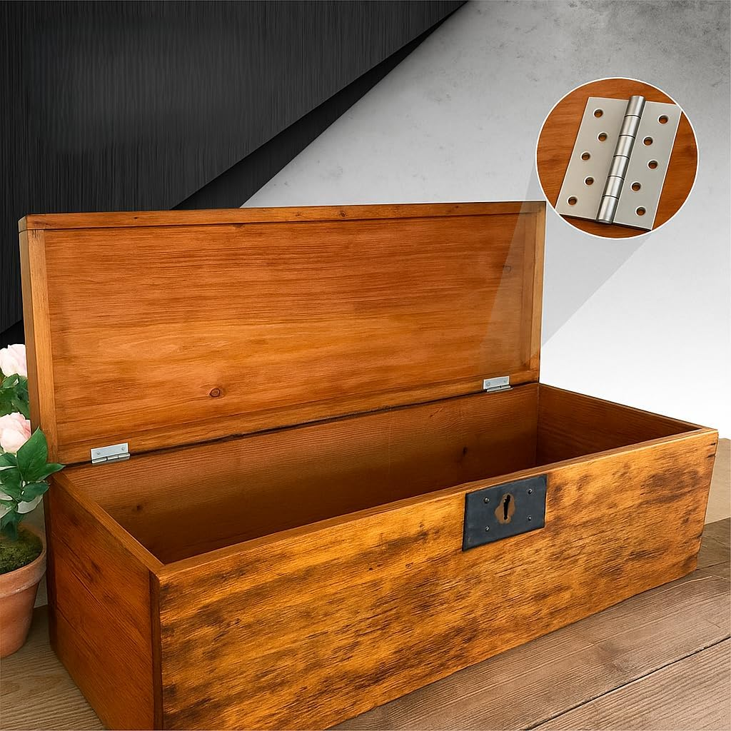 Euro Tische Folding Stainless Steel Hinges for Indoor and Outdoor Use, Piano Band Hinge for Doors, Windows and Cabinet Door, Pack of 2 (1 Pack) 125 X 73 X 2 Mm