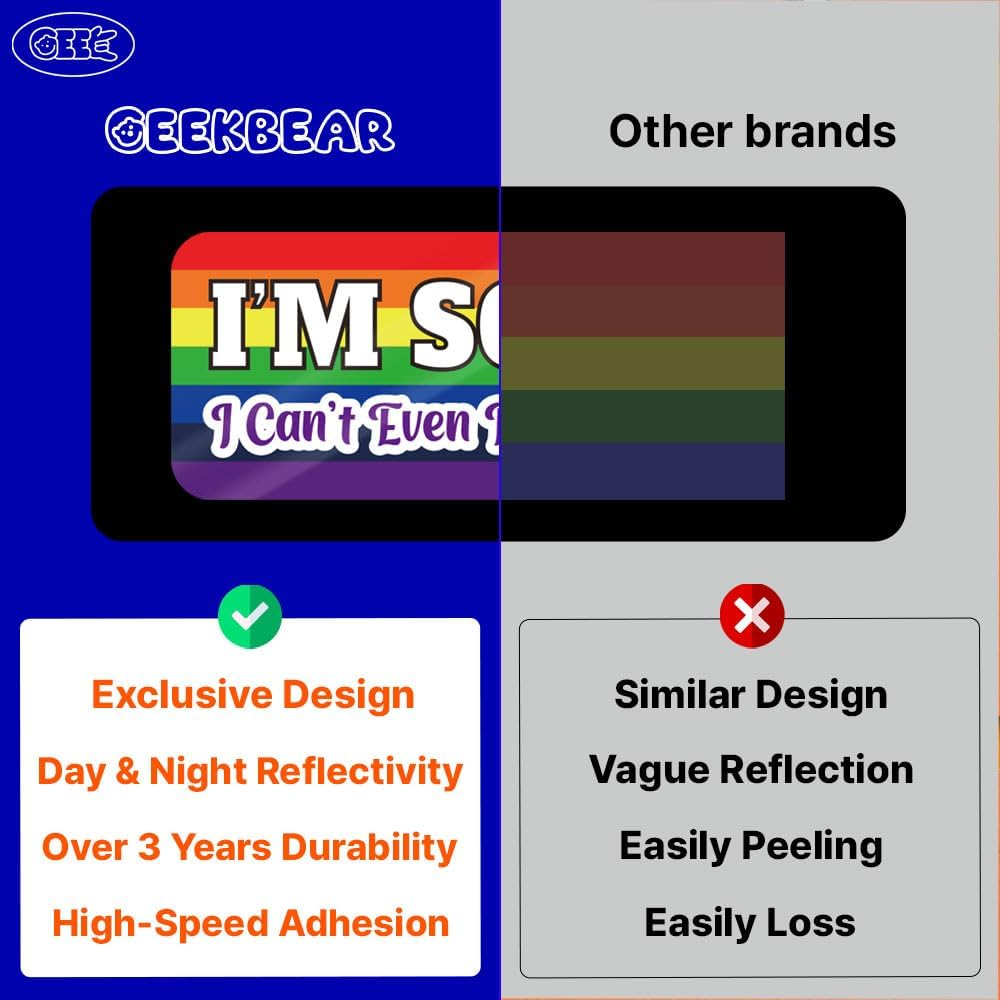GEEKBEAR I'M so Gay I Can'T Even Drive Straight Car Magnet - 8.7 X 3.5 In