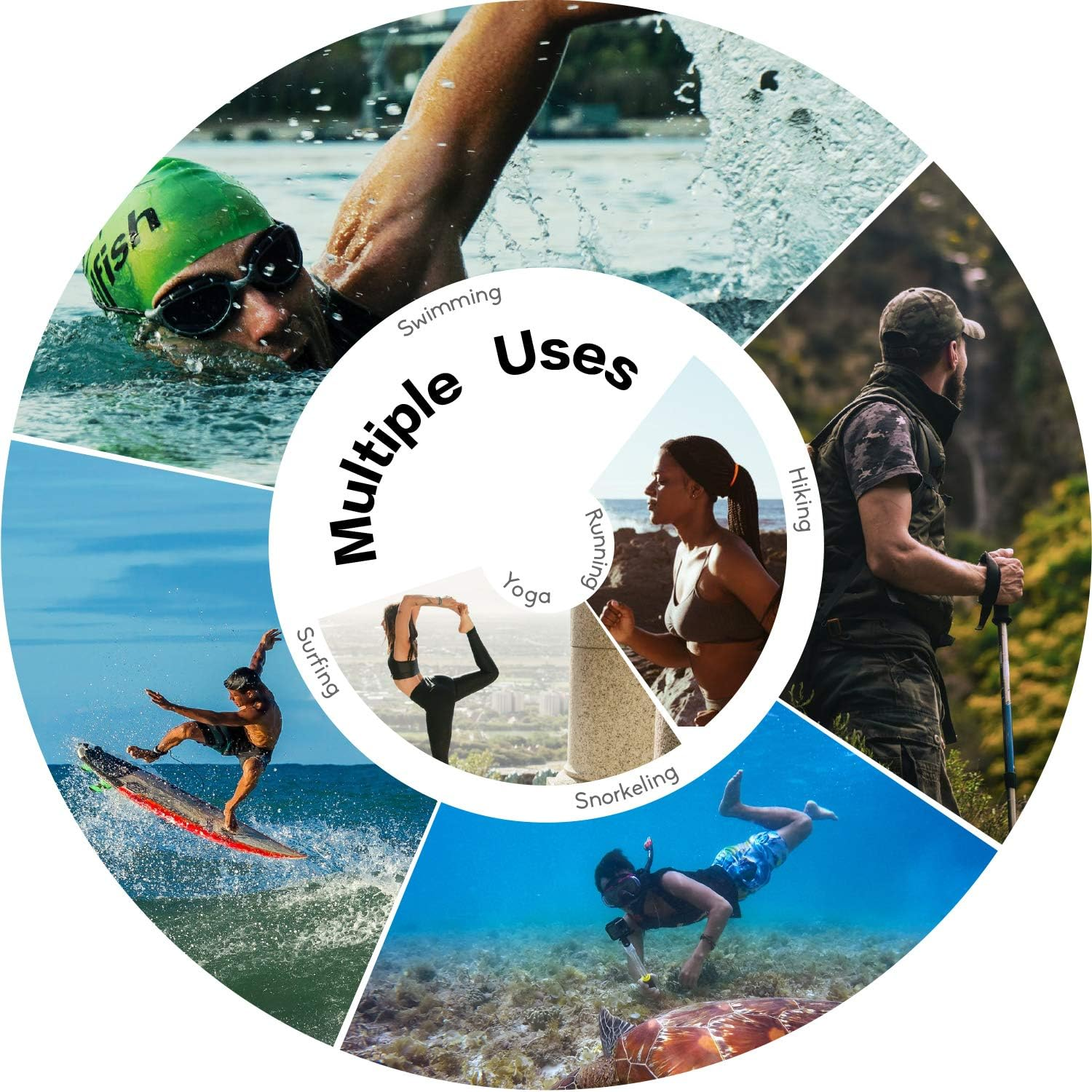 Funmoon Barefoot Water Shoes Mens Womens Quick Dry Aqua Shoes Unisex Swimming Shoes for Men, Beach, Diving, Surfing, Boating, Snorkeling Shoes image number 1