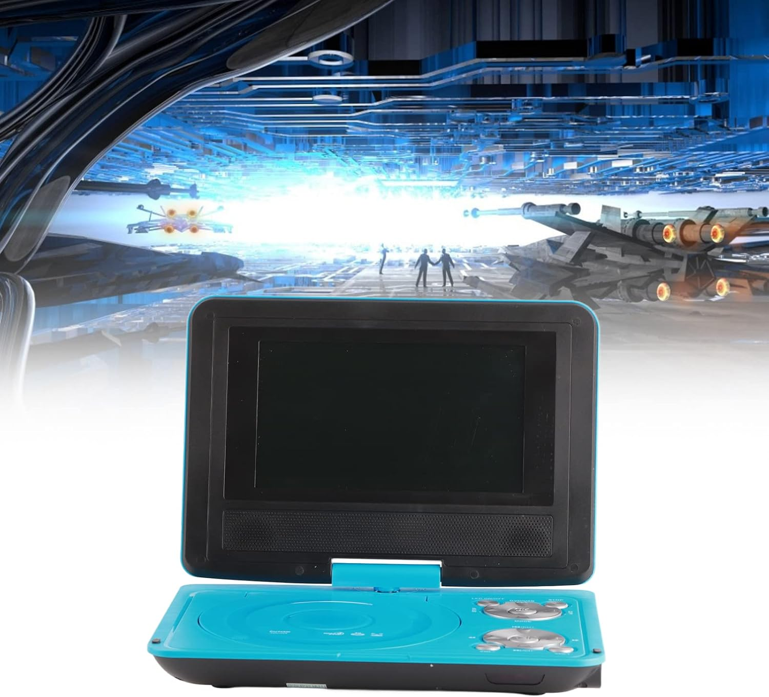 6.8 Inch Portable DVD Player for Car and Kids, Multifunctional Mobile DVD Player, Support TV Player, FM Radio Receiver, Card Reader, Game Play, 1500Mah Battery, with Remote image number 5